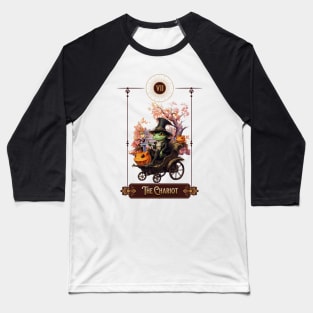 "The Chariot" Frog Tarot Card Baseball T-Shirt